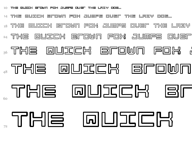 Simply Mono font waterfall
